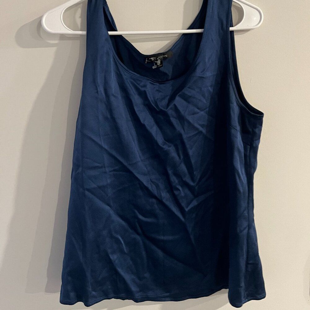 St John large navy tank top